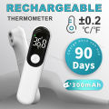 JUSTLANG Rechargeable Thermometer LED Forehead Digital Infrared Medical Thermometer Body Temperature Fever for Baby Adult. 