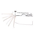 Practice Lock Lock Picking Set Foldable 7 in 1 Stainless Steel Lock Pick Set with Wrench Compact Training Kit for Beginners.