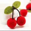 1PC Cherry Bow Hairpins for Kids New Charm Ball and Leaves Ornaments, Kids Fashion Hair Accessories. 
