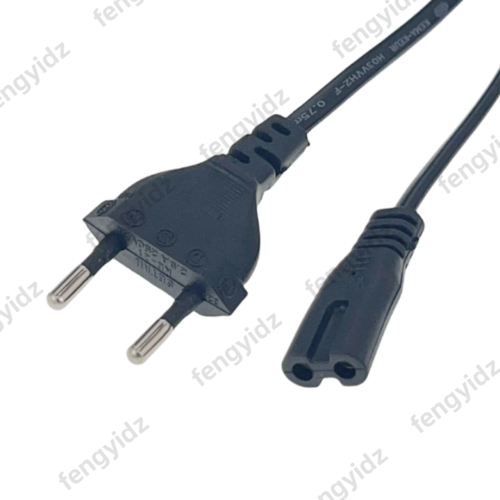 European EU Power Cable Euro Plug C7 Figure 8 Power AC Adapter Supply ...
