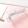 No.12 Transparent Stapler, Rose/Gold/Silver Colors, for Office School Home Use - Compact & Durable. 