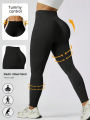 Womens Daily Athletic High Waist Skinny Leggings Tummy Control Hip Lifting Stretch Pants For Yoga Fitness Running Cycling. 