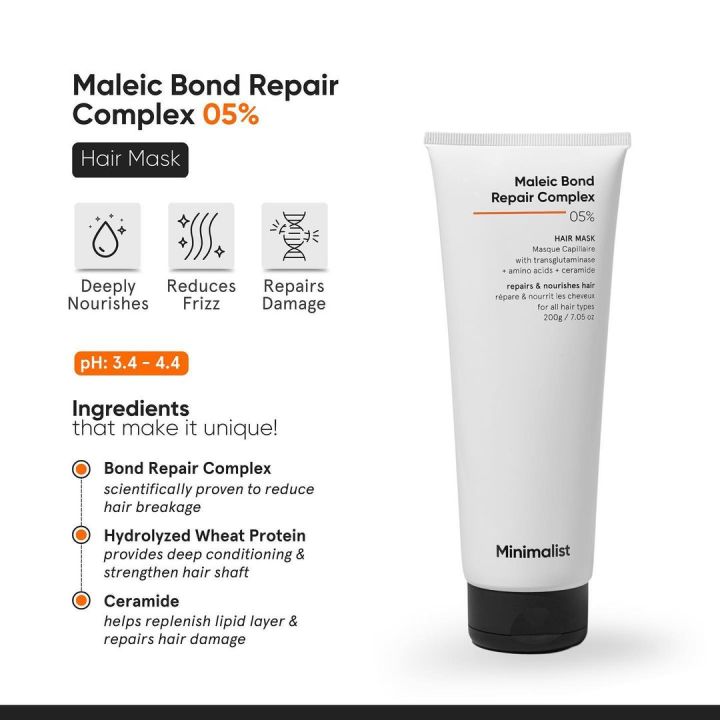 Minimalist%20Hair%20Mask%20for%20Damaged%20Hair%20&%20Frizzy%20Hair%20%7C%20After%20Shampoo%20%7C%20Maleic%20Bond%20Repair%20Complex%205%25%20%7C%20Transglutaminase,%20Amino%20Acids%20&%20Ceramides%20%7C%20For%20Women%20&%20Men%20%7C%207.05%20Oz/200%20gm%20-%20Image%202