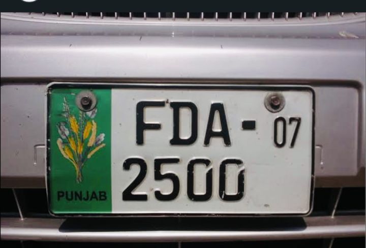 Car number plate frant & back