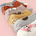 6Pairs/Lot Baby Non-Slip Socks Kids Boys Girls Cotton Cartoon Soft Sock Children Toddler Floor Socks For 0-5Years. 