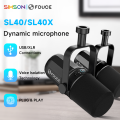 FDUCE SL40X/SL40 USB/XLR Dynamic Microphone With Built-in Headset Output & Sound Insulation,For Podcasts,Games, Live Broadcast. 