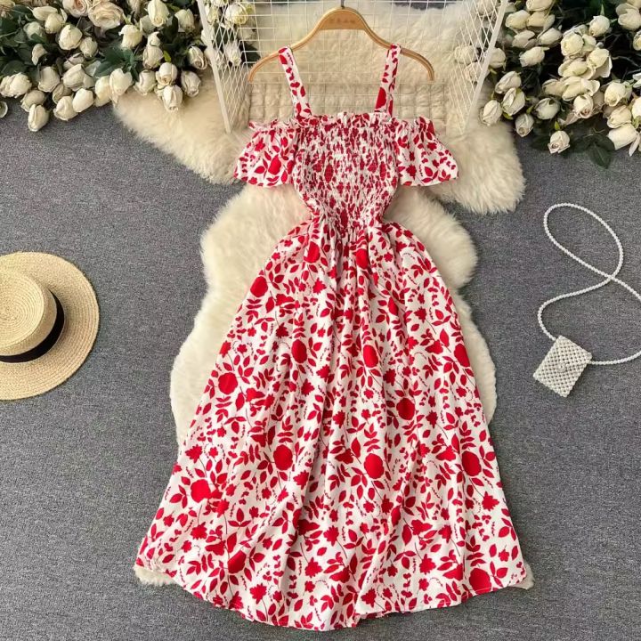 YuooMuoo%20Romantic%20Floral%20Print%20Long%20Summer%20Dress%20Women%20Fashion%20Off%20Shoulders%20Straps%20Vacation%20Beach%20Dress%20Korean%20Party%20Vestidos%20-%20Image%204