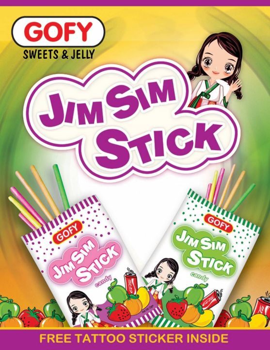 Jim sim Stick { 50 pcs Jar}{ Gluco Stick Mix floverd }