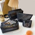 Nylon Mesh Cosmetic Bag Zipper Heart Shaped Toiletry Organizer Makeup Bags Multifunctional Women Lipstick Key Coin Purse Pouch.