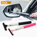 Car Rearview Mirror Wiper Cleaning Tool Auto Glass Mist Cleaner Scraper Car Accessories Handle Telescopic Window Cleaning Brush. 