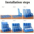 1 Pcs, Thickened File Rack, Frame, Quadruple Storage Seat, Simple Data Basket, Shelf, Storage Basket, Office Use, Student U.