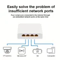 Magecam RJ45 Network Switch Hub 1 In 4 Out Converter 1000Mbps Gigabit Ethernet Switch Hub Wire Divider PC LAN Extend Adapter. 
