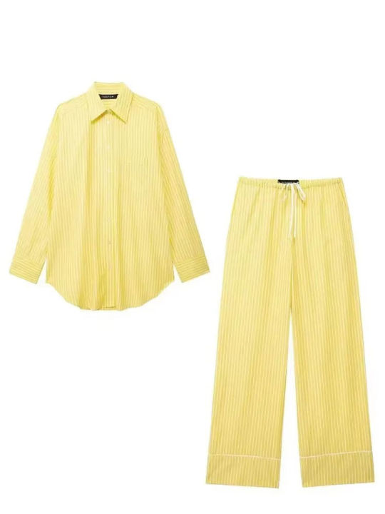 HH%20Women%20Yellow%20Stripe%20Blouse%20Pant%20Suit%20Loose%20%20Long%20Sleeve%20Shirt%20Drawstring%20Trousers%202024%20Female%20Fashion%20Streetwear%20Outfits%20-%20Image%206