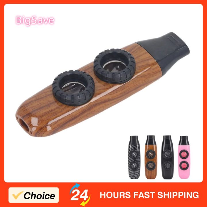Kazoo Flute Instrument Kazoo Flute Dual Hole Flute Adjustable Musical Wind Instrument with Diaphragm for Playing Performance