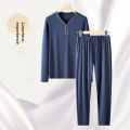 Men's Austrian Lenzing Modal Pajama Sets Luxury Sleepwear Street Ready Comfortable Loungewear. 