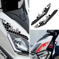 1 Pair Combined Honeycomb Motorcycle Stickers DIY Moto Front Fairing Decals Decorative Motorbike Fuel Tank Waterproof Decoration.