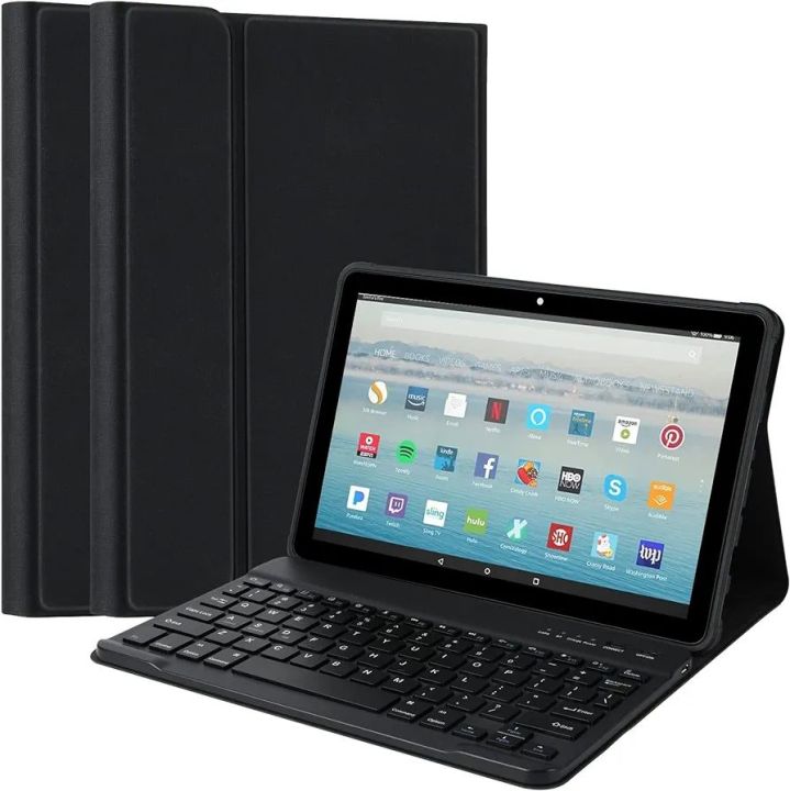 Keyboard Case for  Fire HD 10 and Fire HD 10 Plus Tablet (2021 Release 11th Generation) Slim Smart Cover with Detachable Bluetooth Keyboard for Fire HD 10 & HD 10 Plus