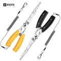 Booms Fishing H06 Multifunctional Locked Pliers 7.8in Stainless Steel Long Hook Remover Line Scissors Crimper Fishing Tools. 