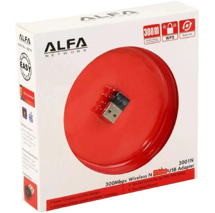 Alfa Wifi USB Adapter Mini 300Mbps -Strong Signal Quality Wireless USB Wifi Dongle/Catcher USB Wifi Adapter For PC / Laptop
