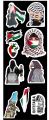 FREE PALESTINE, FREE GAZA , PALESTINE AND GAZA STICKER SHEET. 