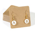 50pcs/lot 5x5cm Kraft Paper Card for Jewelry Packaging Earrings Necklaces Display Cards. 