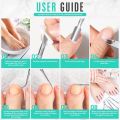 4Pcs Cuticle Nippers and Cutter Kit, Ingrown Toenail File, Triangle Nail Polish Remover Cuticle Pusher Trimmer Stainless Steel Manicure Tools Set for Fingernails and Toenails. 