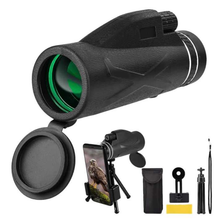Monocular Telescope 12x42 HD – Waterproof, Portable & High-Power Zoom Scope with Smartphone Holder & Tripod – Ideal for Bird Watching, Hiking, Travel & Outdoor Adventures – Clear Vision, Durable & Lightweight Design for Mobile Photography & Viewing
