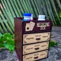 top chamber medicine organiser box (new update model)High quality mdf board made.beautiful handicraft product.