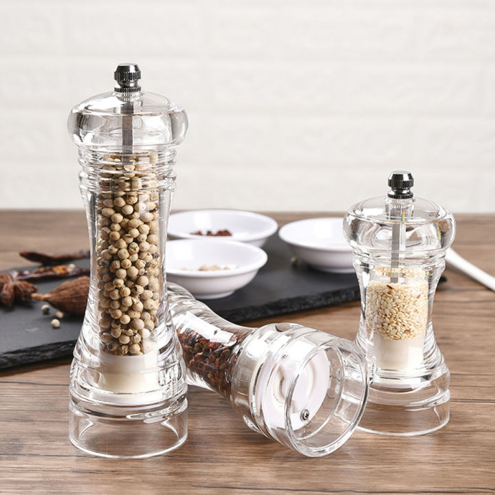 Pepper Grinder Acrylic Salt and Pepper Transparent Spice Shaker