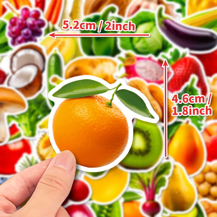 50PCS%20Vivid%20Fruit%20&%20Vegetables(Grape%20Cherry%20Carrot%20Broccoli)%20Stickers%20Pack%20,Waterproof%20Vinyl%20Stickers%20for%20Laptop%20phone%20-%20Image%204