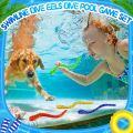 4 Pieces Dive Eels Catch a Snake Dive Toys Water Snake Toy Swimming Pool Games for Toddlers Boys Girls Teens Adults. 