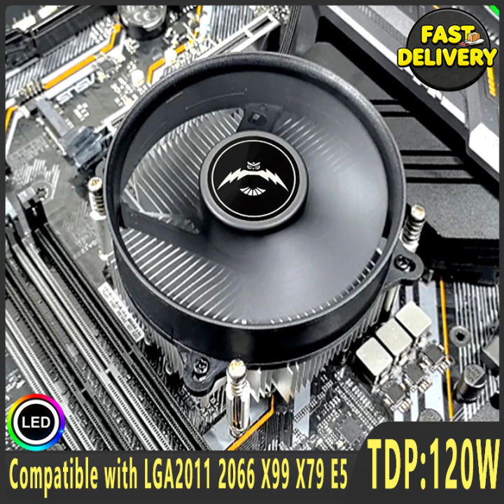 CPU Cooler Compatible with LGA2011 2066 E5 x99 Processor Copper Core ...