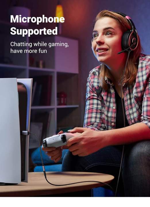 UGREEN%20USB%20to%203.5mm%20Jack%20Audio%20Adapter%20Sound%20Card%20Support%20Mic%20TRRS%20Headphone%20DAC%2024bit%2096kHz%20Nylon%20Braided%20USB%20to%20Aux%20Jack%20Compatible%20with%20Windows%20Mac%20Linux%20PC%20PS5%20PS4%20Switch%20Speaker,%209.8%20Inch%20-%20Image%204