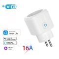 Tuya Wifi Smart Socket EU Plug 16/20A Power Monitor Remote Control SmartLife APP Works with Alexa Yandex Alice Google Assistant. 