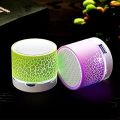 Bluetooth LED Speaker with Dancing Lights – Wireless Portable Speaker with USB, TF Card, AUX – RGB Crack Design. 
