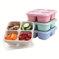 4 Grid Snack Containers Reusable Meal Prep Lunch Containers Portable for Kids and Adults Home Snack Storage Bottles Kitchen Tool. 