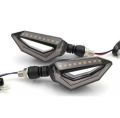 4 pcs Universal Motorcycle bike DRL INDICATOR WITH FLOW LIGHT Lava Style. 