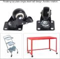 4pcs 2inches Caster wheel, specifically a swivel caster wheel with a rotating top plate and single steel ball design by Mateen Tools. 