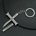 Dracule Mihawk Keychain Black Sword Key Chain Yoru for Men Anime Accessories Car Key Ring Llaveros. 