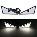 2Pcs Motorcycle Led Demon Eye Light Semicircle/Triangle Eye Turn Signal Light Dynamic Tail Lamp Mini Car Decoration Lights.