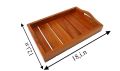 wooden tray with mat. 