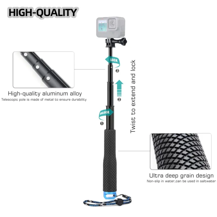 Selfie%20Stick%20Aluminum%20Alloy%20Adjustable%20Monopod%20Extension%20Rod%20For%20%20Hero%2013%2012%2011%2010%209%207%206%205%20Insta360%20X4%20X3%20%20Action%205%204%203%20-%20Image%204