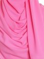 Hot pink georgette chiffon hijab. 