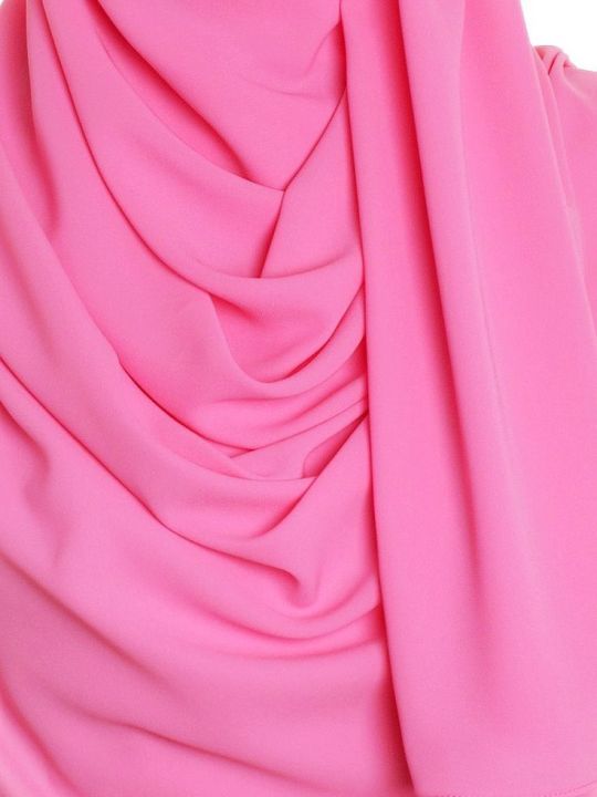 Hot pink georgette chiffon hijab