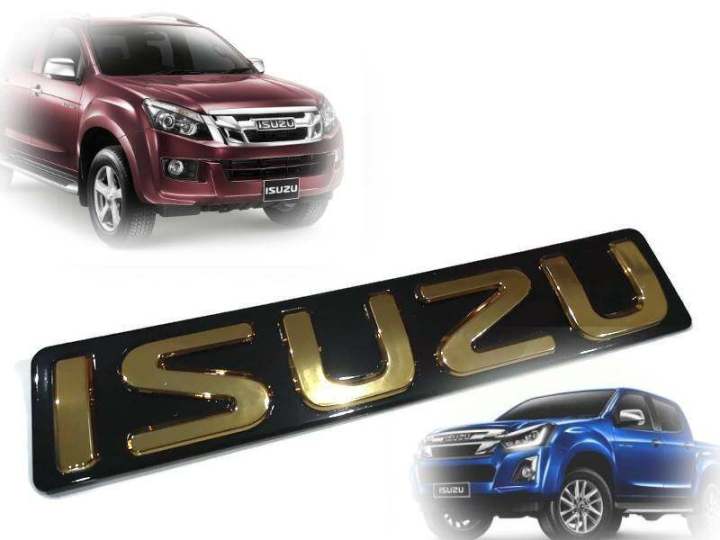 Isuzu logo car sticker label Gold color front shift D max all new 2012 2013 2014 2015 2016 2017 2018 2019 quick delivery