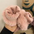 Winter Women Keep Warm Plus Velvet Touch Screen Thicken Plush Wrist Suede Gloves Fashion Personality Elegant Drive Cycling. 