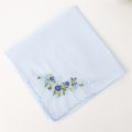 35cm 60 count cotton embroidered handkerchief plain color ladies high-grade cotton handkerchief holiday gift wedding supplies.