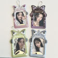 Ins Style Star Card Protection Cover Keychain Pendant 3inch Idol Photo Card Holder Bus Card Case.