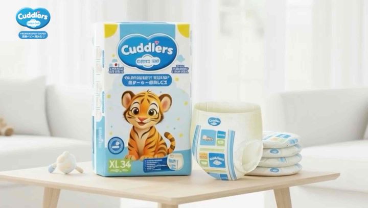 Cuddlers Cotton Soft Small - 48 Pcs (3-5 kg) with disposal bags