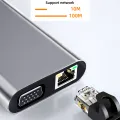 11-in-1 4K USB C 3.0 HUB Type C to HDMI-compatible USB 3.0 Adapter Type C HUB Dock PD 87W USB C Splitter for MacBook Pro Air. 